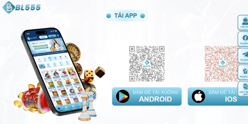 Các bước để tải app BL555 cho thiết bị di động